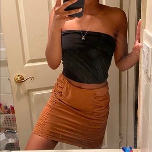 Burnt Orange Ruffle Skirt